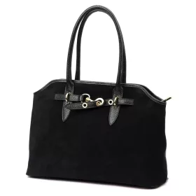 Luka 26-054 fekete női bőr kézitáska 43 x 29 x 15 cm