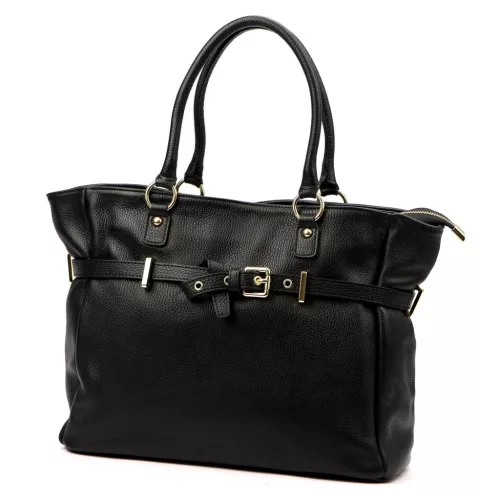 Luka 26-053 DOLLARO fekete női bőr kézitáska 42 x 26 x 16 cm