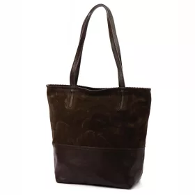   Luka 26-048 barna női bőr válltáska, shopper 40 x 37 x 15 cm