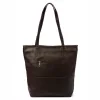 Luka 26-048 barna női bőr válltáska, shopper 40 x 37 x 15 cm