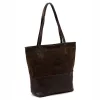 Luka 26-048 barna női bőr válltáska, shopper 40 x 37 x 15 cm