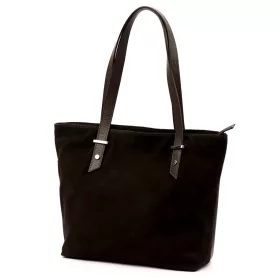   Luka 26-063 barna női velúr bőr válltáska 39 x 30 x 13 cm
