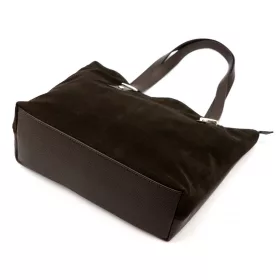   Luka 26-063 barna női velúr bőr válltáska 39 x 30 x 13 cm