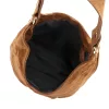 Luka 26-049 konyakbarna női velúr bőr válltáska 34 x 30 x 15 cm