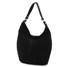   Luka 26-049 fekete női velúr bőr válltáska 34 x 30 x 15 cm