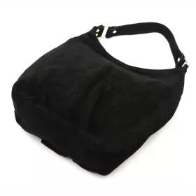   Luka 26-049 fekete női velúr bőr válltáska 34 x 30 x 15 cm