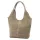 Luka 26-013 taupe női bőr válltáska, oldaltáska 39 x 33 x 12 cm