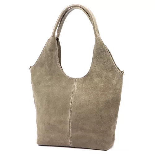 Luka 26-013 taupe női bőr válltáska, oldaltáska 39 x 33 x 12 cm