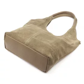   Luka 26-013 taupe női bőr válltáska, oldaltáska 39 x 33 x 12 cm