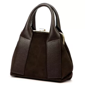   Luka 26-064 barna női velúr bőr kézitáska 26 x 21 x 12 cm