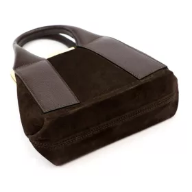   Luka 26-064 barna női velúr bőr kézitáska 26 x 21 x 12 cm
