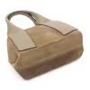 Luka 26-064 taupe női velúr bőr kézitáska 26 x 21 x 12 cm