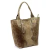 Luka 26-026 CROCO taupe női krokodil mintás bőr válltáska, shopper 40 x 36 x 19 cm