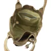 Luka 26-026 taupe női velúr bőr válltáska, shopper 40 x 35 x 18 cm