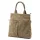 Luka 26-066 taupe női velúr bőr kézitáska, oldaltáska 36 x 32 x 10 cm
