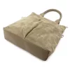 Luka 26-066 taupe női velúr bőr kézitáska, oldaltáska 36 x 32 x 10 cm