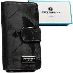   Peterson PTN PS116-MLF fekete női bőr pénztárca 16 x 11 x 4 cm, RFID