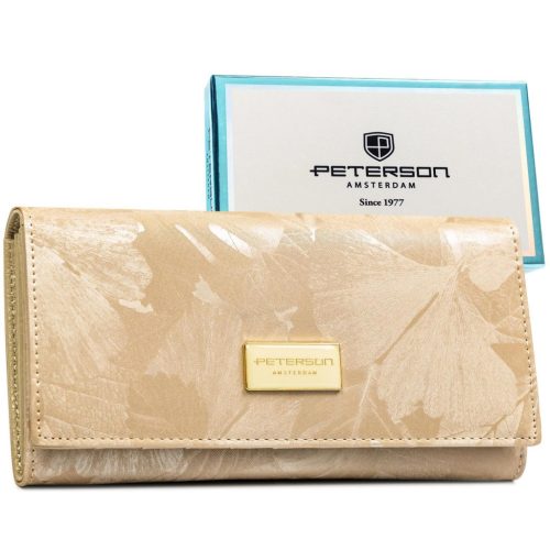 Peterson PTN PS122-MLF-2517 RFID bézs női pénztárca 18,5 x 9,5 x 3 cm