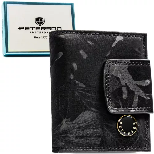 Peterson PTN PS329-MLF fekete női bőr pénztárca 11 x 8.5 x 2.8 cm