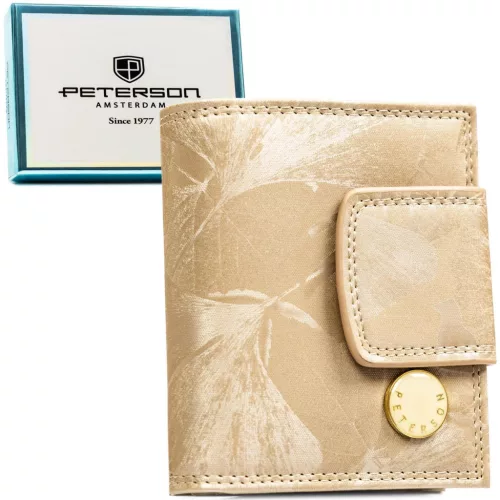 Peterson PTN PS329-MLF bézs női bőr pénztárca 11 x 8.5 x 2.8 cm