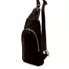 Camilla PREMIUM 10.007 sötétbarna női velúr bőr oldaltáska, crossbody 17 x 33 x 6 cm