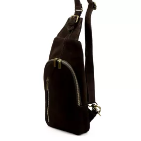   Camilla PREMIUM 10.007 sötétbarna női velúr bőr oldaltáska, crossbody 17 x 33 x 6 cm