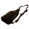 Camilla PREMIUM 10.007 sötétbarna női velúr bőr oldaltáska, crossbody 17 x 33 x 6 cm