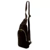 Camilla PREMIUM 10.007 sötétbarna női velúr bőr oldaltáska, crossbody 17 x 33 x 6 cm