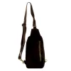 Camilla PREMIUM 10.007 sötétbarna női velúr bőr oldaltáska, crossbody 17 x 33 x 6 cm