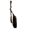 Camilla PREMIUM 10.007 sötétbarna női velúr bőr oldaltáska, crossbody 17 x 33 x 6 cm