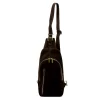 Camilla PREMIUM 10.007 sötétbarna női velúr bőr oldaltáska, crossbody 17 x 33 x 6 cm
