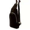 Camilla PREMIUM 10.007 sötétbarna női velúr bőr oldaltáska, crossbody 17 x 33 x 6 cm
