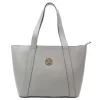 Gregorio 1731 szürke női bőr válltáska, shopper 43 x 31 x 15 cm