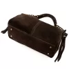 Camilla PREMIUM 10.008 sötétbarna női velúr bőr kézitáska 35 x 23 x 16 cm