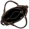 Camilla PREMIUM 10.008 sötétbarna női velúr bőr kézitáska 35 x 23 x 16 cm
