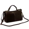 Camilla PREMIUM 10.008 sötétbarna női velúr bőr kézitáska 35 x 23 x 16 cm