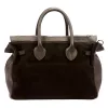 Camilla PREMIUM 10.009 sötétbarna női bőr kézitáska 40 x 30 x 19 cm