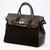 Camilla PREMIUM 10.009 sötétbarna női bőr kézitáska 40 x 30 x 19 cm