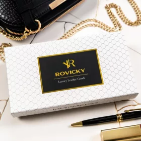   Rovicky RPX-20A-3 nagyméretű piros női bőr-rostbőr pénztárca
