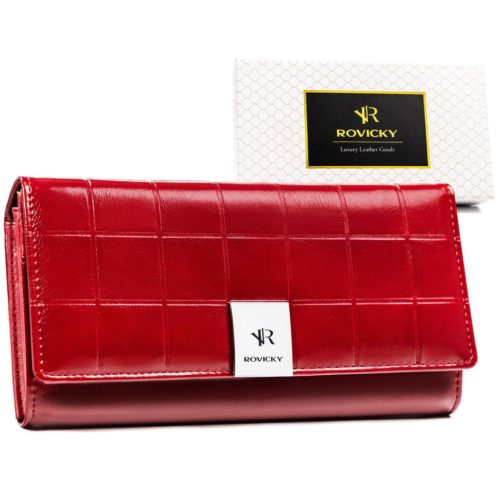 Rovicky RPX-24A-3 piros női rostbőr pénztárca