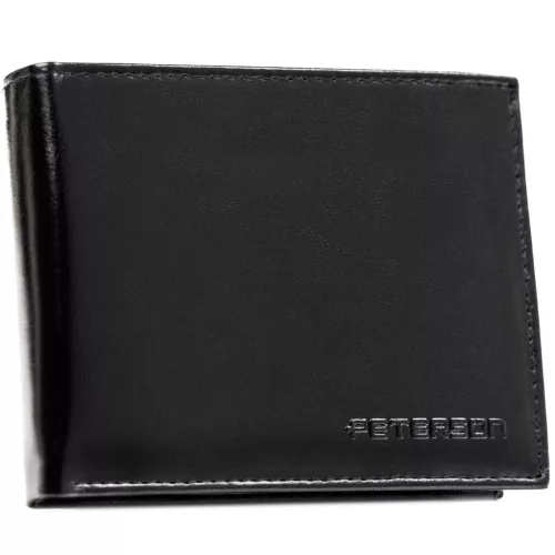 Peterson PTN N992-NGV fekete férfi bőr pénztárca 12.5 x 10 x 2 cm