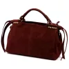 Camilla PREMIUM 10.008 bordó női velúr bőr kézitáska 35 x 23 x 16 cm