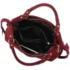 Camilla PREMIUM 10.008 bordó női velúr bőr kézitáska 35 x 23 x 16 cm