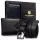 Peterson PTN SET N992L-DOT BLACK fekete férfi bőr öv, pénztárca szett 115 cm