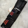 Peterson PTN SET N992L-DOT BLACK fekete férfi bőr öv, pénztárca szett 115 cm