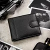 Peterson PTN SET N992L-DOT BLACK fekete férfi bőr öv, pénztárca szett 115 cm