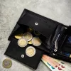 Peterson PTN SET N992-DOT BLACK fekete férf bőr pénztárca, öv ajándék szett 115 cm