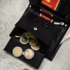 Peterson PTN SET N4-DOT BLACK fekete férfi bőr pénztárca-öv ajándék szett 115 cm