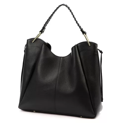 Luka 26-080 DOLLARO fekete női bőr válltáska 39 x 37 x 13 cm