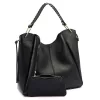 Luka 26-080 DOLLARO fekete női bőr válltáska 39 x 37 x 13 cm